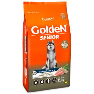 Imagem de Ração Golden Fórmula Cães Sênior Frango e Arroz 15 kg
