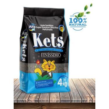 Imagem de Alfa Pet Areia Higiênica Kets Super Premium Finíssima para Gatos - 4Kg
