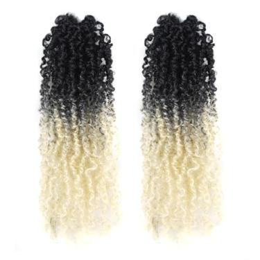 Imagem de Toyotress Cabelo de crochê Yanky Twist - 25,5 cm, 2 pacotes (30 fios/peças) macio primavera mini torcido curto Bob Passion Twist, tranças de crochê pré-enroladas brancas ombré, tranças trançadas (25,4
