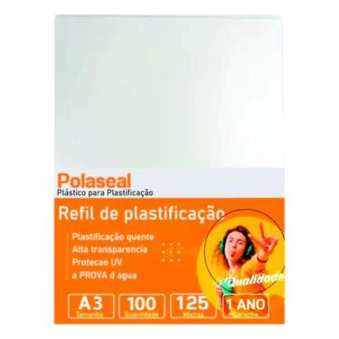 Imagem de Polaseal Plástico para Plastificação A3 303x426x0,05mm 100un - Cassmar