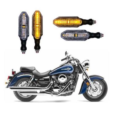 Imagem de KIT 4 Setas Esportivas Pisca de Led Modelo P26 Para Moto KAWASAKI Vulc