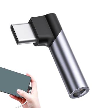 Imagem de Rrlihjgu Adaptador USB C para fone de ouvido, Adaptador de fone de ouvido USB C - de entrada para de tipo C, C para dongle de áudio Type C para adaptador de de