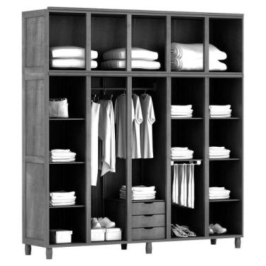 Imagem de Guarda-roupa Casal 10 Portas Espelho 3 Gavetas - OUTRAS MARCAS