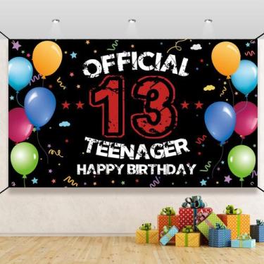 Imagem de Banner de pano de fundo de 13º aniversário de decoração de aniversário