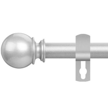 Imagem de Varões de cortina Poskena Silver 5/8" Metal 122-213/224 cm com suporte