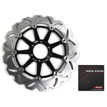 Imagem de Rotor de disco de freio dianteiro Arashi para CAGIVA MITO 125 1991-1994, MITO 525 125 2006 2007, MITO EV 125 1995-2007, MITO SP525 125 2006-2010, peças pretas de acessórios de motocicleta