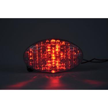 Imagem de Topzone Lightings Lanterna traseira de LED para motocicleta com lentes fumadas, luz traseira de freio com indicadores de luz de seta integrados para Buell Firebolt, Lightning, Califórnia (exceto