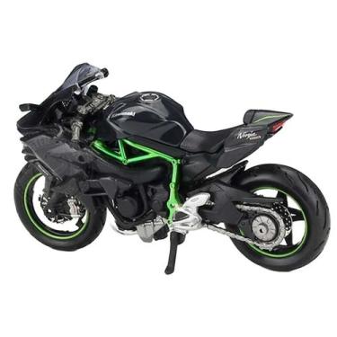 Imagem de Miniatura Moto Kawasaki Ninja H2r Preta Maisto 1/18, Preto