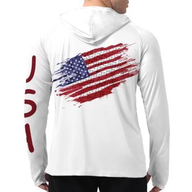 Imagem de Camisa masculina com capuz solar WELIGU Guoqi UPF 50+ com proteção UV 