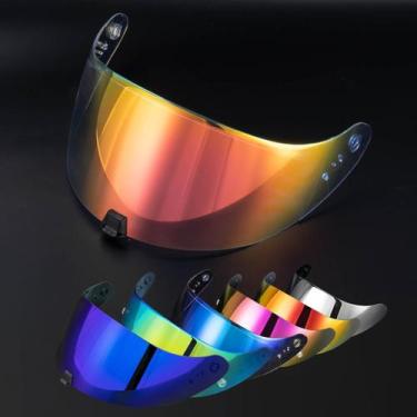 Imagem de Capacete Viseira psler para capacete R420 Face Shield Clear Red