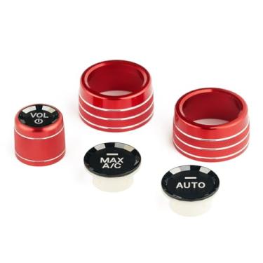 Imagem de AggHSYJ Botão de controle climático de ar condicionado AC e botão de volume de rádio capas de anel compatíveis com BMW 1 2 3 3GT 4 X1 Series F20 F22 F30 F31 F32 F33 F80 F82 F87 F48