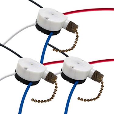 Imagem de ZE-268S6- Interruptor Para Ventilador De Teto Zing Ear Ze-208S E89885, 3 Velocidades, 4 Fios, Controle Por Corrente Ventiladores, Luminárias Parede, Armário, Bronze, Peças