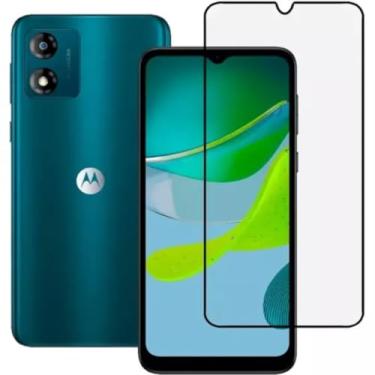 Imagem de [GL CASES] Pelicula Moto E13 Anti Risco Película Motorola Moto E13 De Vidro Temperado 3D 9H Proteção Com Cobertura Total Da Tela + Kit Limpeza Para Aplicação Livre De Bolhas