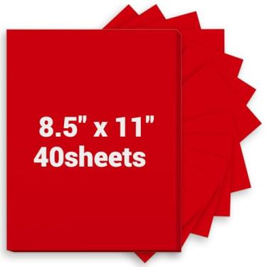 Imagem de Cartolina vermelha 21 x 28 cm, papel grosso para impressora 34 kg/200 g/m², cartolina vermelha, cartolina pesada, papel de arte para convites, cartões faça você mesmo, cartões de visita, menus