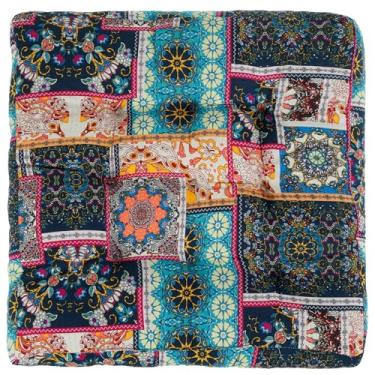 Imagem de XYDHQS Almofada de chão boho, almofadas de meditação grandes para adultos, tapete de meditação lavável, almofada de meditação macia para ioga, sala de estar, tatami, decoração de casa (estilo 2)