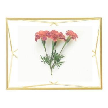 Imagem de Porta Retrato Prisma Dourado Fosco 10 X 15 Decoração Umbra