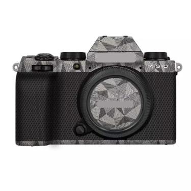 Imagem de X-S10 Anti-riscos Capa de Câmera Adesivo para FujiFilm X-S10 Protetor de Vinil Película Protetora Decoração XS10 (Triângulo Titânio)