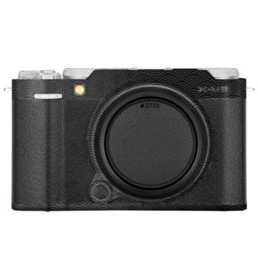 Imagem de X-M5 Adesivo de câmera anti-arranhões revestimento protetor de corpo película protetora capa de pele para FujiFilm X-M5 XM5 (nuvens uspiciosas preto + couro preto)