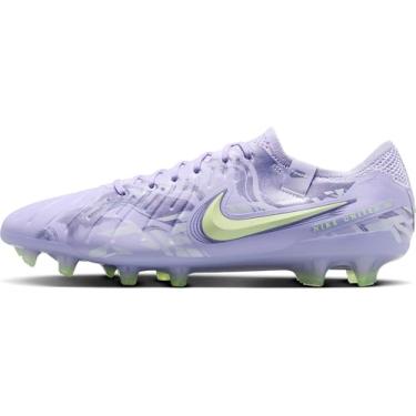 Imagem de Nike Chuteiras de futebol United Tiempo Legend 10 Elite FG de cano baixo (HF1592-500, ágata roxa/pouco volt), Ágata roxa/pouco volt, 42