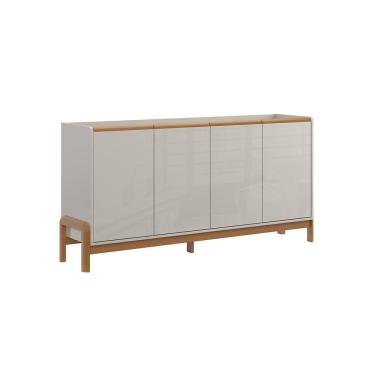 Imagem de Aparador Buffet Para Sala Elegance 4 Portas Lukaliam Móveis Off White New-jequitiba Off White New-jequitiba