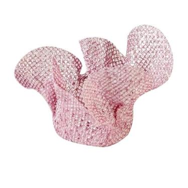 Imagem de Lindas embalagens de doces, 25 papéis de embrulho simples com flores únicas, biombos escoceses, casamentos, estreias, festas (COR ROSA PEROLADA)