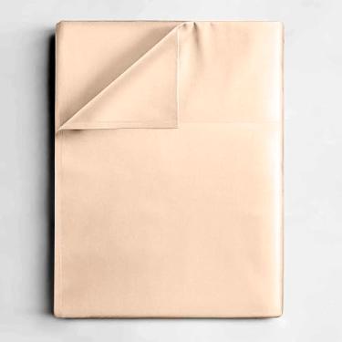 Imagem de Lençol Avulso Queen de Cima 100% Algodão Percal - 200 Fios - Toque de Lençol de Hotel Macio - (Queen, Cáqui)