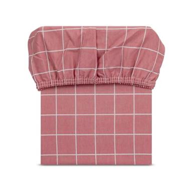 Imagem de Lençol Solteiro Avulso c/Elástico Percal Estampado180 fios (Geométrico Rose)