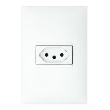 Imagem de 1 Tomada 2P+T 10 Ampères 4x2 Branco - 615080BC - PIAL PLUS