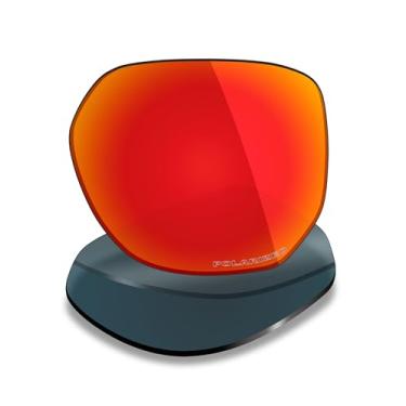 Imagem de Mryok Lentes de reposição ultra polarizadas para óculos de sol Oakley Latch Beta, HD Polarized, proteção UV, resistente a impactos e ajuste perfeito - Vermelho fogo