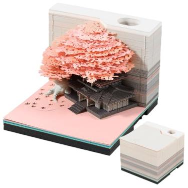 Imagem de Calendário 3D de fatia de tempo, mesa 2025 com luzes LED, bloco de notas, presente de Natal, decoração de mesa para meninos, meninas e presente de Natal