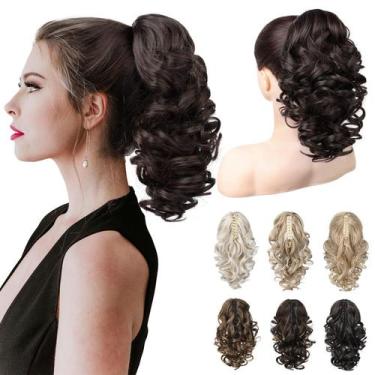 Imagem de Extensão de rabo de cavalo REECHO 12 Classic Loose Curly Wavy Brown