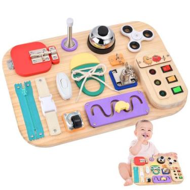 Imagem de Brinquedos sensoriais de madeira Busy Board Potatomato Montessori para