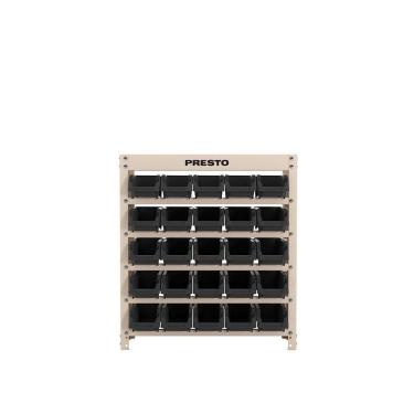 Imagem de Estante Organizadora Preto c/ 25 Gavetas Empilháveis