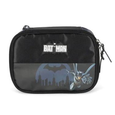 Imagem de Estojo Box Escolar Menino Grande 100 Pens Porta Lápis Batman - Luxcel,