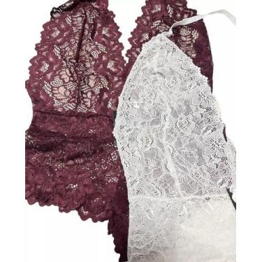 Imagem de Body Rendado Plus Size adulto Sensual Moda verao inverno - Mor, Violet