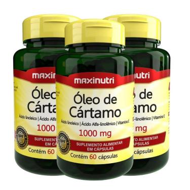 Imagem de Kit 3 Óleo de Cartamo 1000mg 60 Capsulas Maxinutri-Unissex