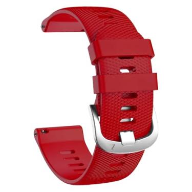 Imagem de Pulseiras para Garmin Forerunner 255/265, 22 mm compatível com Garmin Vivoactive 4/Venu 3/Venu 2 (vermelha, 22 mm)