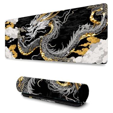 Imagem de Mouse Pad Gamer Profissional Confortável Antiderrapante Escritório e Games 90x40cm Diversas Estampas Dragão (Dragao | 12)