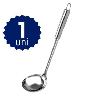 Imagem de Concha de Inox Pequena 50 ml  Ideal Para Feijão, Sopa, Caldos e Molhos
