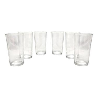 Imagem de Jogo De Copos Em Vidro Kit 6 Peças Cozinha Água Suco Drink XHome, Bran