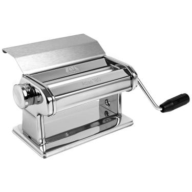 Imagem de Máquina de Massa Manual MARCATO Atlas 180 Slide, Feita na Itália, em Aço Cromado. Ideal para Decorar Massas, Pães e Bolos, 23 x 14 x 12 cm