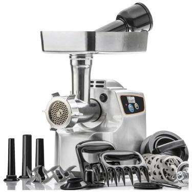 Imagem de Moedor de Carne Elétrico Profissional, 6 Lâminas para Moagem, Aço Inoxidável, W, 110v, STX INTERNATIONAL STX 1800 MG, Prateado