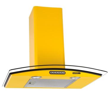 Imagem de Coifa de Parede Nardelli Vidro Curvo Slim Amarela – 60cm