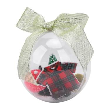 Imagem de AUNMAS Decoração de Natal de Globo de Neve Pendurado, Ornamento de Globo de Neve Pendurado para Máquina de Costura retrô, Decoração de Natal Vibrante (A)