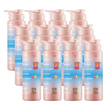 Imagem de Kit 12 Garrafinhas De Água Squeeze Academia 750ml Bpa Free Escritório Resistente (Tie Dye Azul)