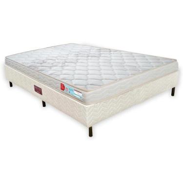 Imagem de Cama box colchão casal ortopédico espuma d33 orthocrin cristal d33 + b