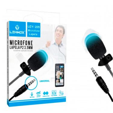 Imagem de Microfone Lapela Celular Smartphone Estéreo Lehmox LEY-205