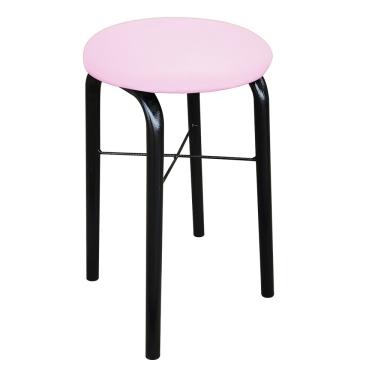 Imagem de Banqueta Baixa Manu Suede Rosa Bebê D'Rossi