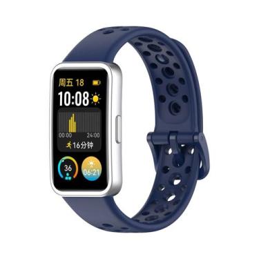 Imagem de Pulseira De Silicone Respirável Para Huawei Band 10 9 8 Acessórios De 