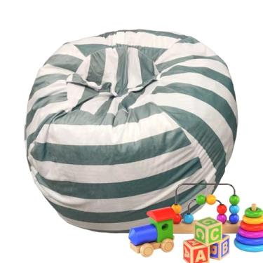 Imagem de Cadeira para Armazenar Brinquedos de Pelúcia - Cadeira Organizadora de Brinquedos com Zíper,Assento Porta Puff,Para Quarto de Crianças, Cantinho de Leitura, Sala de Estar